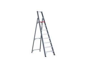 Trapladder met plateau, 1 x 8 treden
