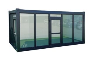 Schakelunit met glaswand 6 m