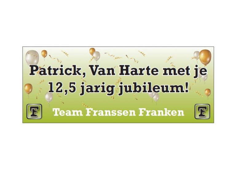 Patrick 12,5 jaar in dienst - Franssen Franken